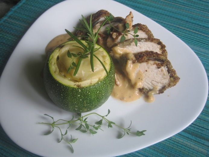 Kurczak w panierce pistacjowo-ziołowej 