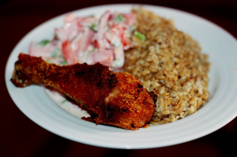 Kurczak w panierce z płatków owsianych