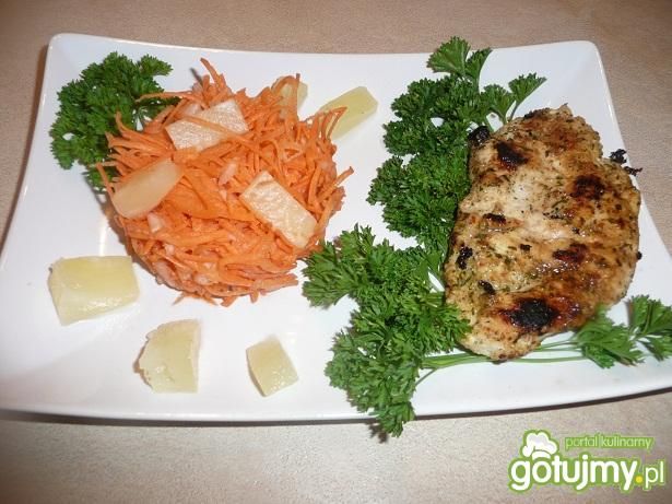 kurczak w papirusie z surówką