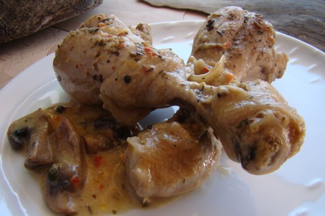 Kurczak w pieczarkach 