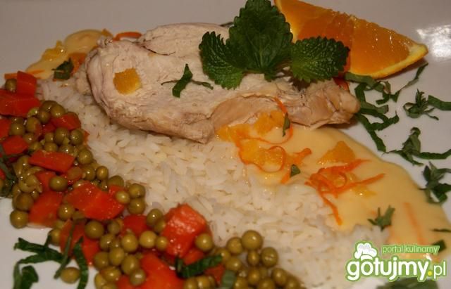 Kurczak w pomarańczowej potrawce 