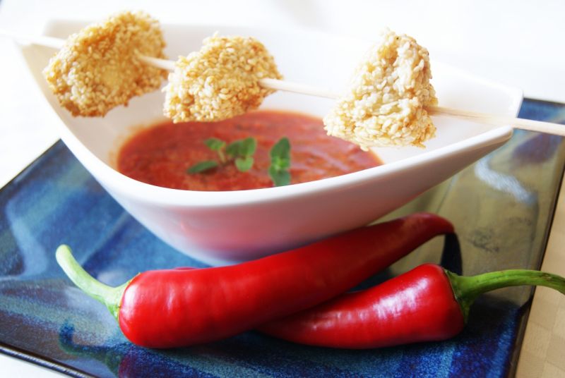 Kurczak w sezamie na ostro