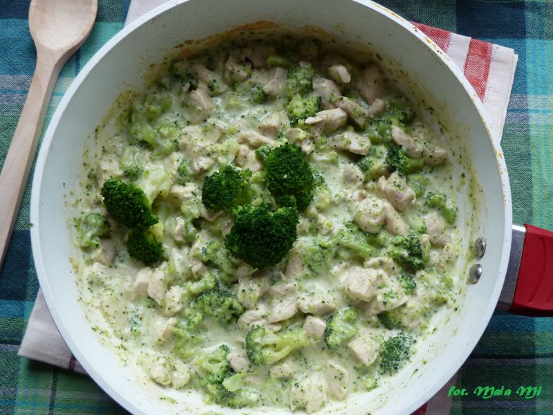 Kurczak w sosie brokułowo-serowo-śmietanowym Kurczak w sosie brokułowo-serowo-śmietanowym