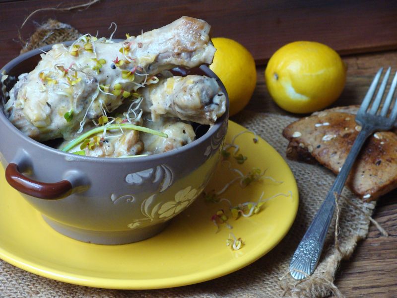 Kurczak w sosie porowo-śmietanowym