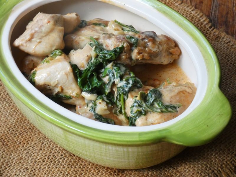 Kurczak w szpinaku   Kurczak w szpinaku