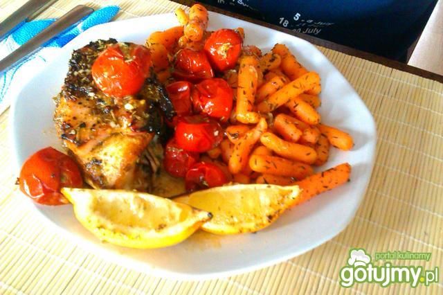 Kurczak (z boczkiem) zapiekany