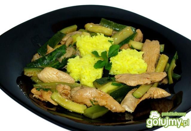 Kurczak z Cukinią i Boczniakami Kurczak z Cukinią i Boczniakami