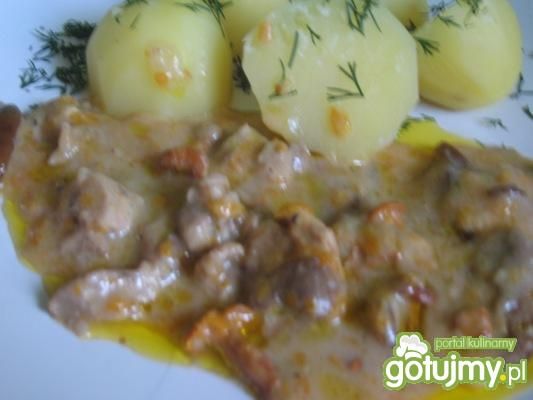 Kurczak z grzybami w sosie śmietanowym