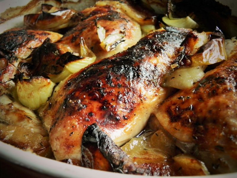 Kurczak z jabłkiem 