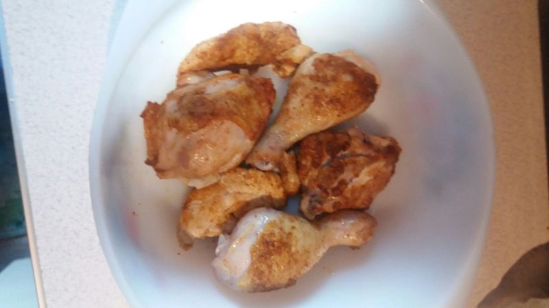 Kurczak z kaszą gryczaną białą