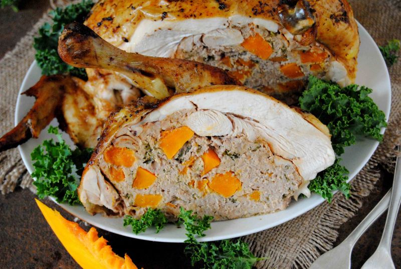 Kurczak z mięsem mielonym i dynią