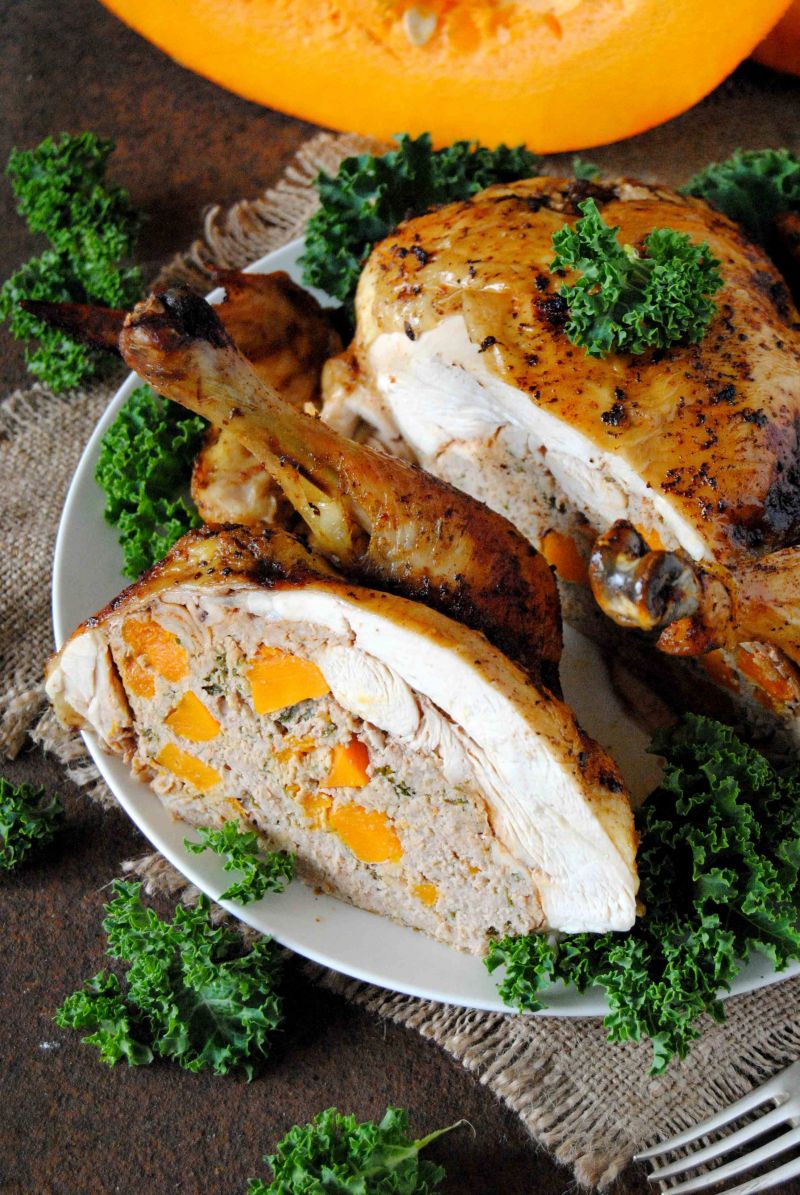 Kurczak z mięsem mielonym i dynią