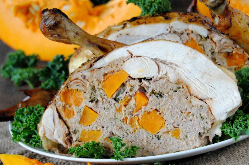 Kurczak z mięsem mielonym i dynią