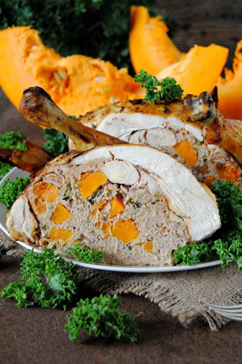 Kurczak z mięsem mielonym i dynią