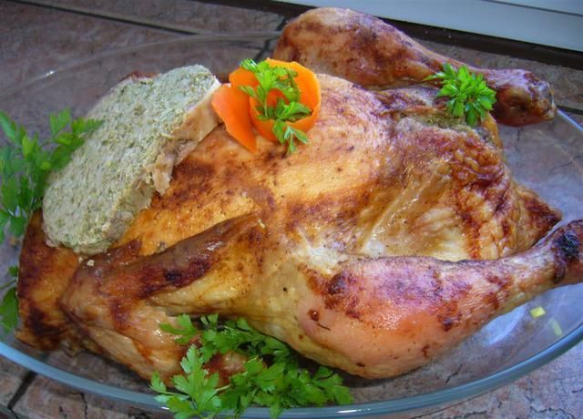 Kurczak z nadzieniem z kaszy jeczmiennej Kurczak z nadzieniem z kaszy jeczmiennej