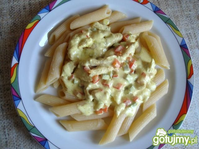 Kurczak z papryką w śmietanie