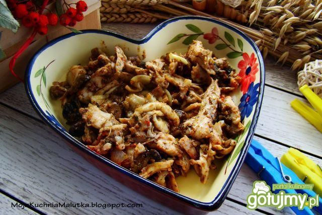 Kurczak z pieczarkami na ostro 