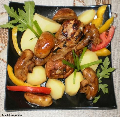 Kurczak z pieczarkami na pikantnie Kurczak z pieczarkami na pikantnie