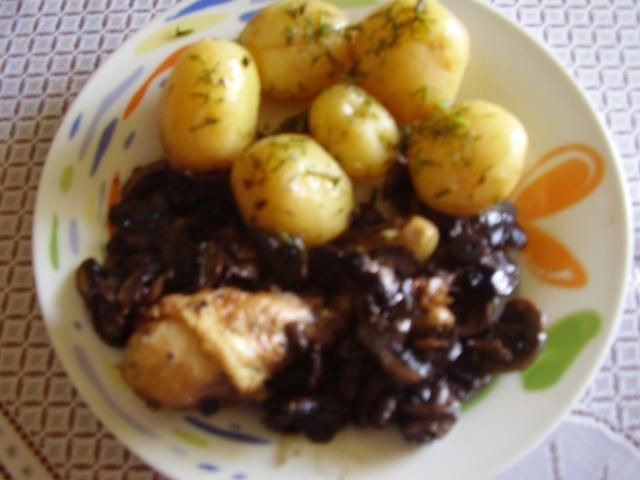 Kurczak  z pieczarkami szybki i smaczny