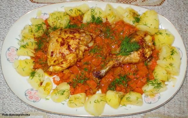 Kurczak z pomarańczowa  marchewką Kurczak z pomarańczowa  marchewką