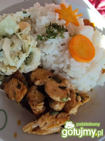 Kurczak z sokiem jabłkowym
