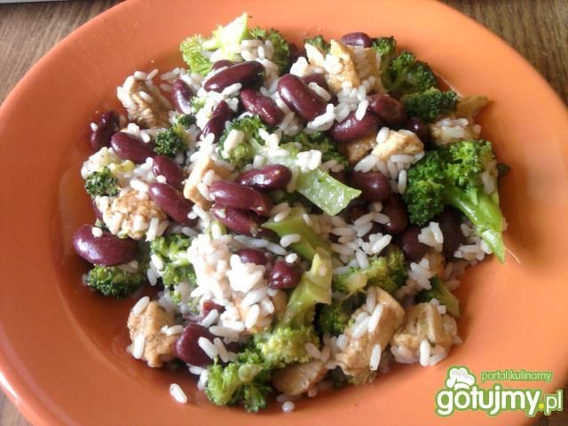 Kurczak z warzywami i ryżem