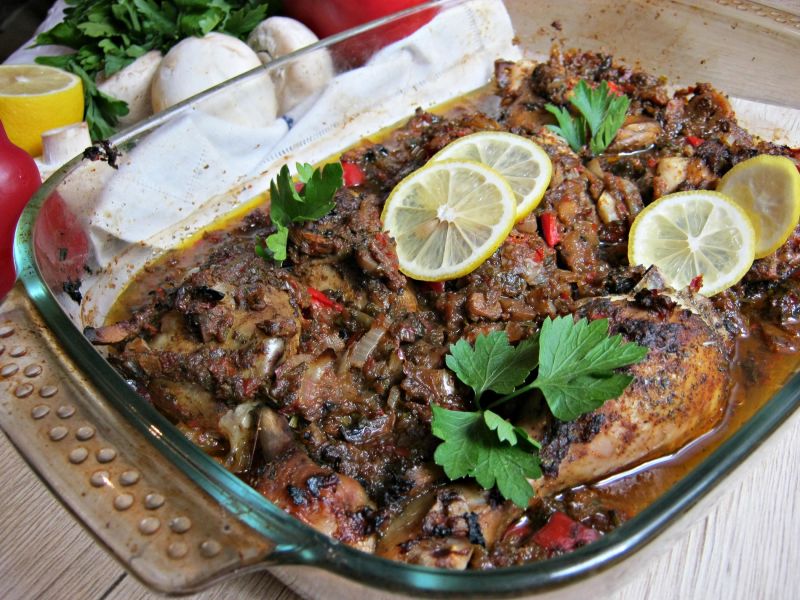 Kurczak zapieczony w warzywnym musie