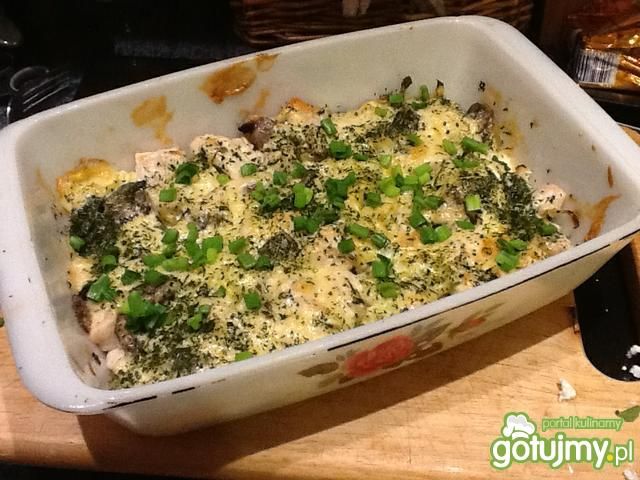 Kurczak zapieczony z porem Kurczak zapieczony z porem