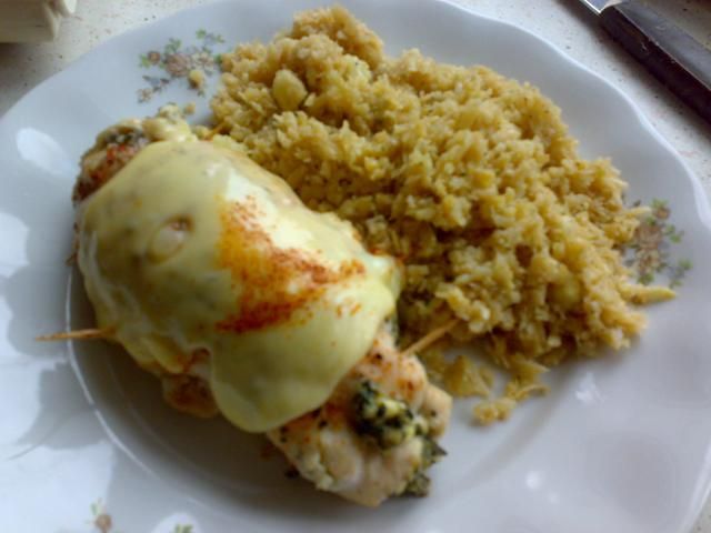 kurczak ze szpinakiem i twarozkiem