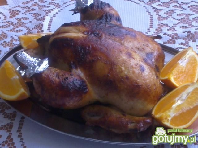 Kurczę pieczone z mocną nutą pomarańczy  Kurczę pieczone z mocną nutą pomarańczy