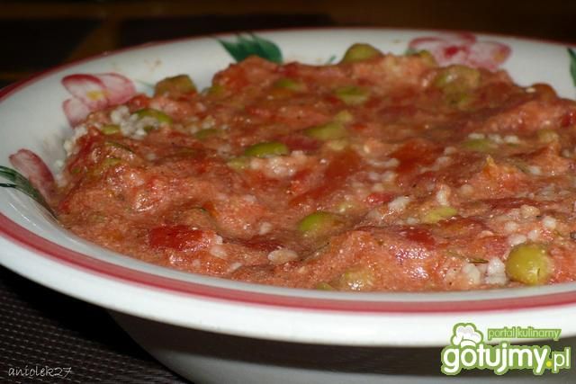 Kuskus z groszkiem w pomidorach Kuskus z groszkiem w pomidorach