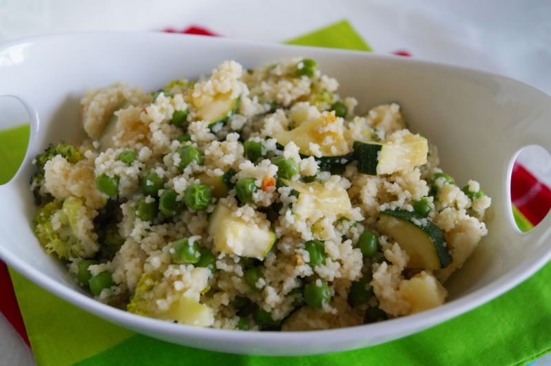 Kuskus z zielonymi warzywami