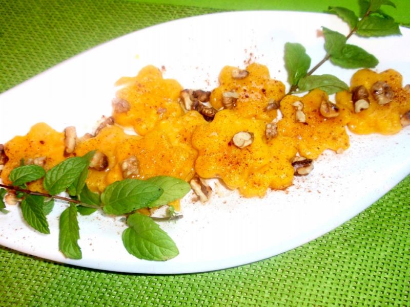 Kwiatuszki z dyni i twarogu