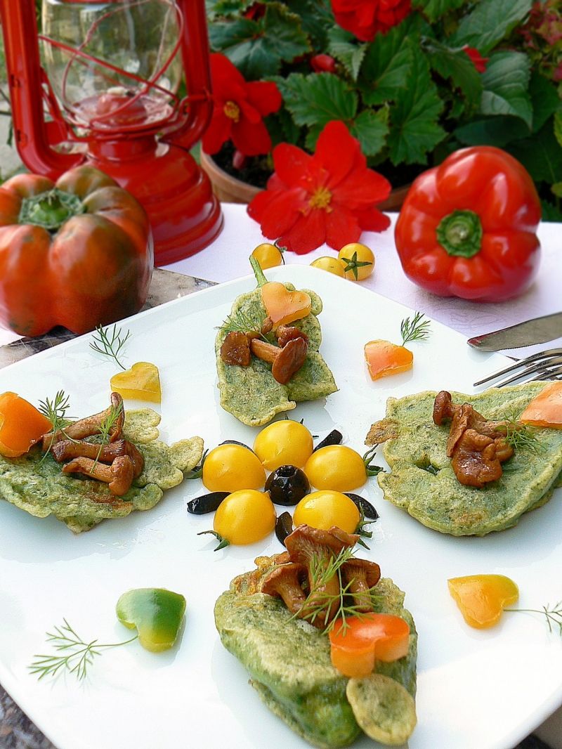 Kwiaty dyni pietruszkowe z fetą