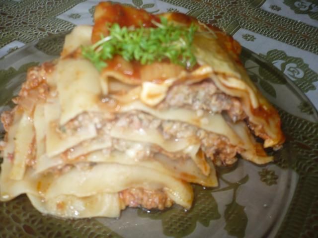 Lasagne z kaszą jęczmienną