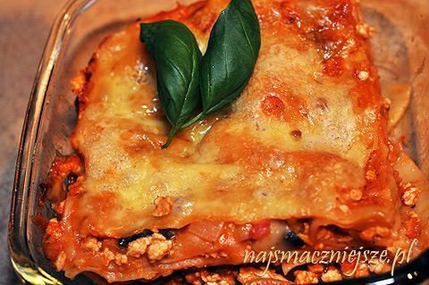 Lasagne z kurczakiem i pieczarkami Lasagne z kurczakiem i pieczarkami