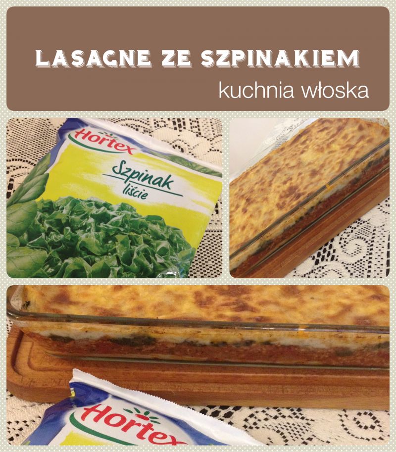 Lasagne z mięsem i szpinakiem