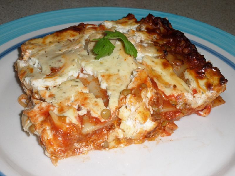 Lasagne z soczewicą