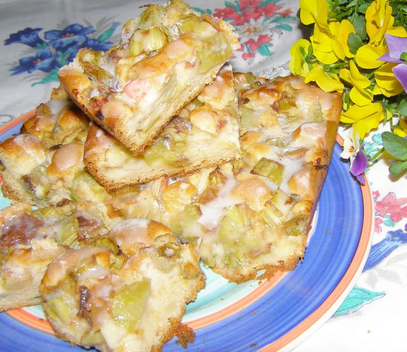 Łatwe,szybkie ciasto z rabarbarem