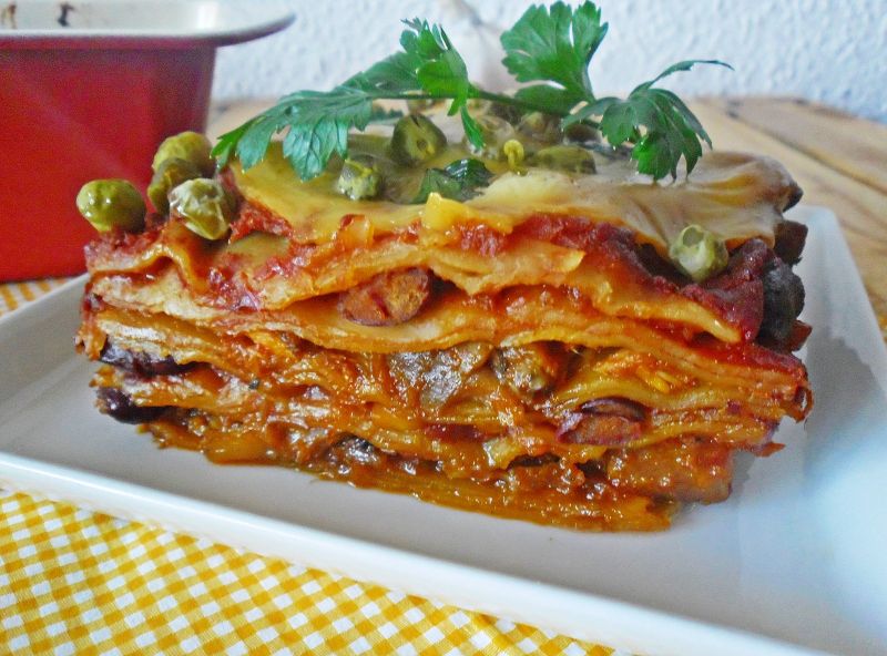 Lazania chili con carne z indykiem Lazania chili con carne z indykiem