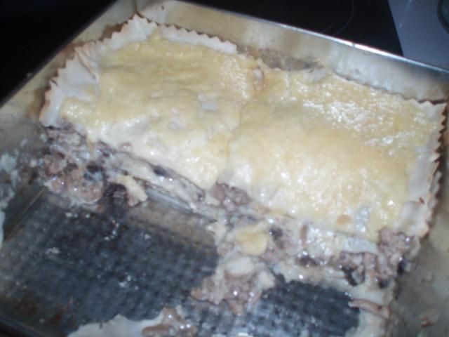 lazania mięsno grzybowa