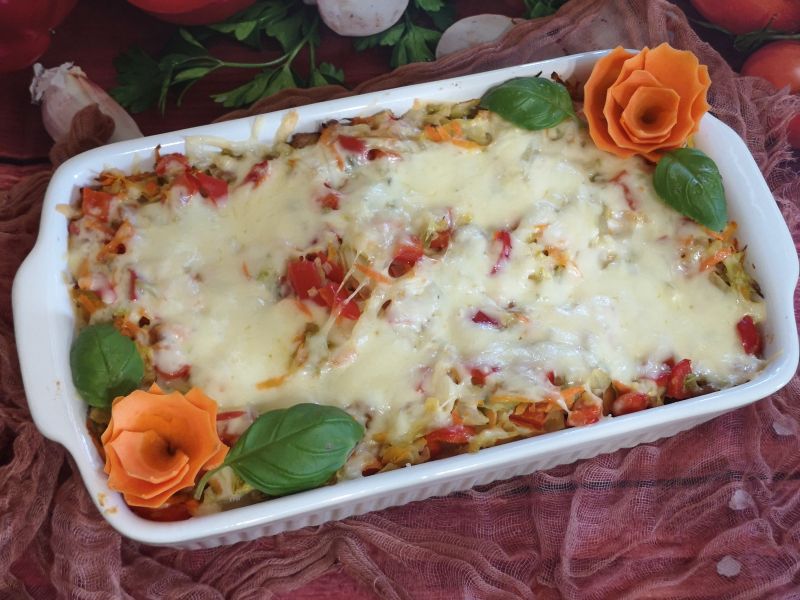 Lazania z młodą kapustką