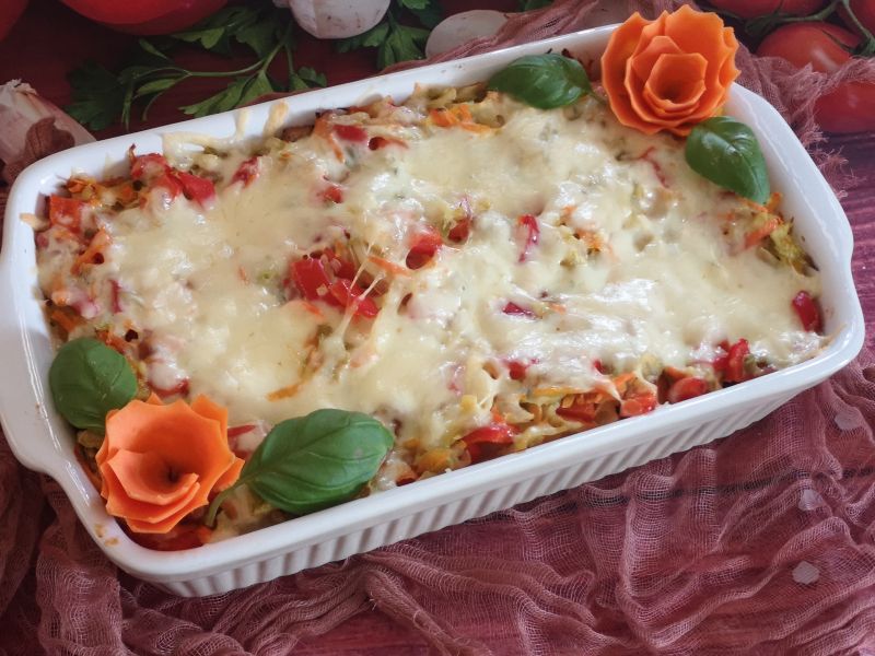 Lazania z młodą kapustką