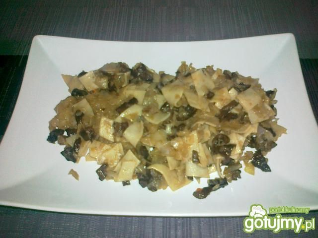 Łazanki z białą kapustą i grzybami Łazanki z białą kapustą i grzybami