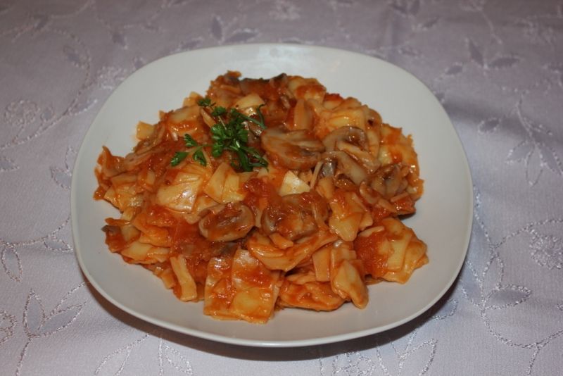 Łazanki z grzybami  Łazanki z grzybami