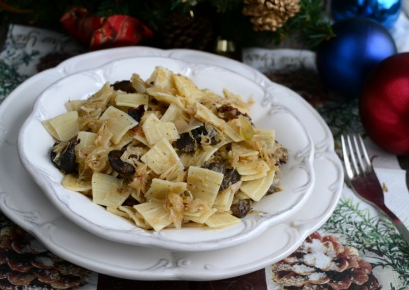 Łazanki z kapustą i grzybami