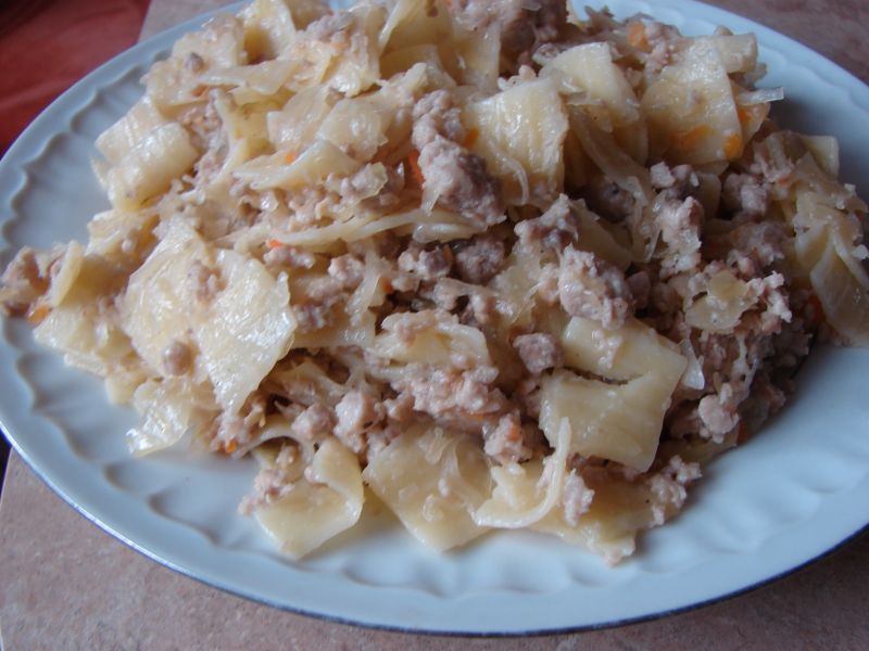 Łazanki z mięsa mieszanego