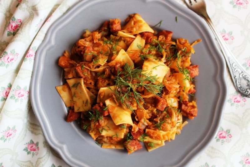 Łazanki z młodą kapustą Łazanki z młodą kapustą