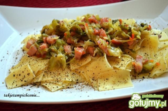 Łazanki z młodą kapustką