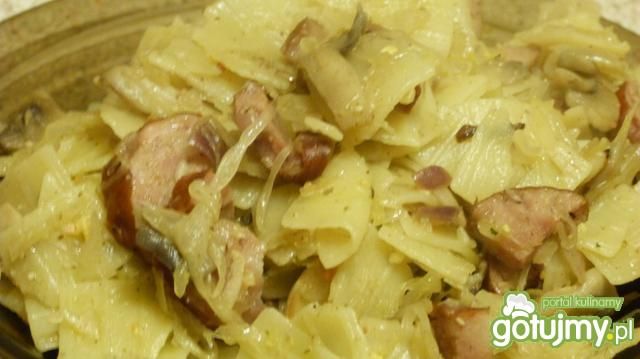 Łazanki z pieczarkami 5